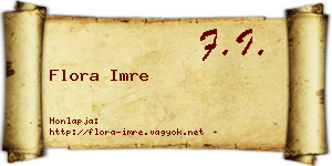 Flora Imre névjegykártya